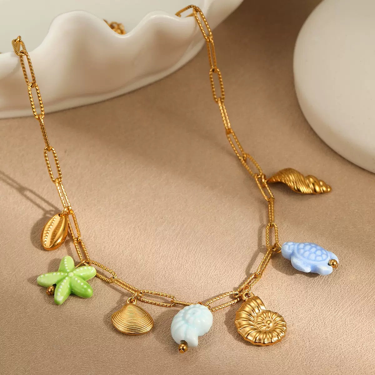 Summer Sea Critter Charm Necklace