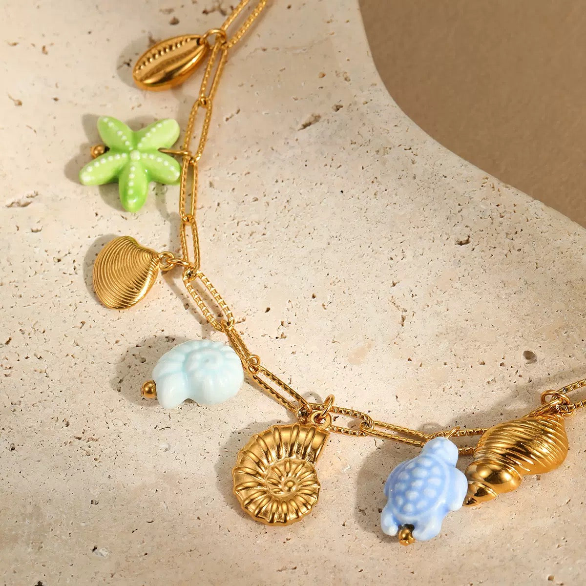 Summer Sea Critter Charm Necklace