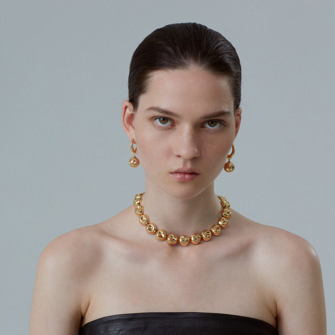 Dented Hemisphere Necklace