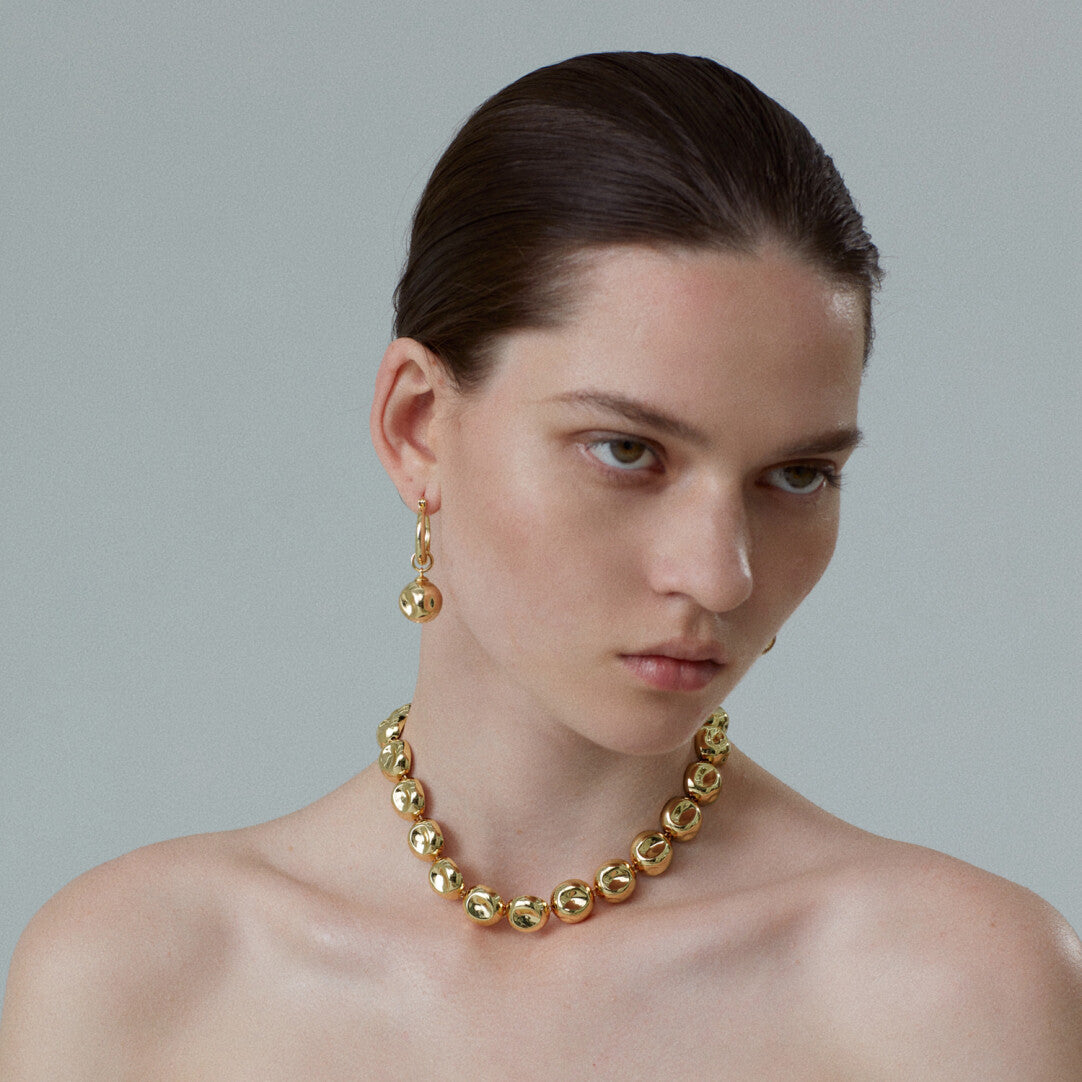 Dented Hemisphere Necklace